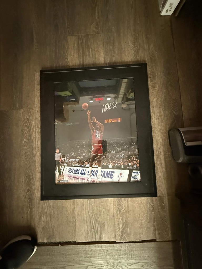 Framed Signed 1991 NBA All-Star Game Photo - extra 2